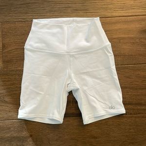 White Alo Bike Shorts